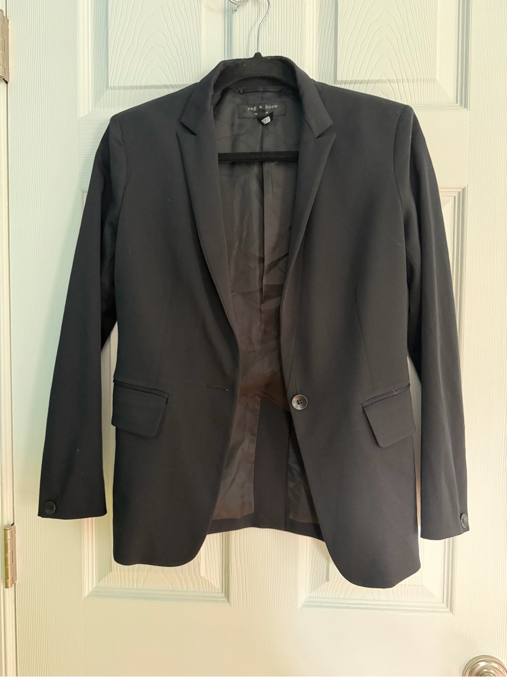 rag & bone Black Single-Button Women's Blazer